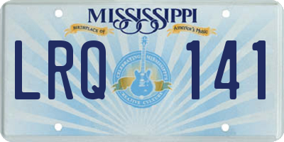 MS license plate LRQ141