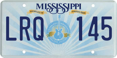 MS license plate LRQ145