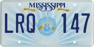MS license plate LRQ147