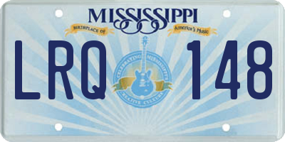 MS license plate LRQ148