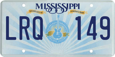 MS license plate LRQ149