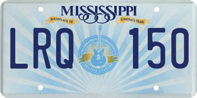 MS license plate LRQ150