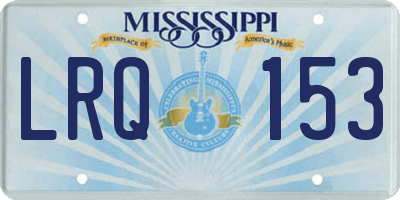 MS license plate LRQ153