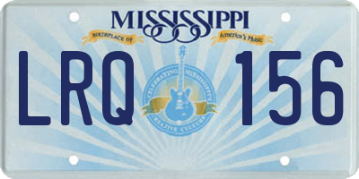 MS license plate LRQ156