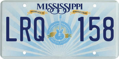 MS license plate LRQ158