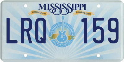 MS license plate LRQ159