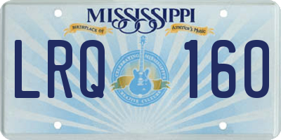 MS license plate LRQ160