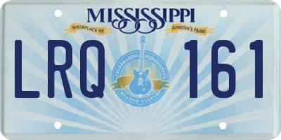 MS license plate LRQ161