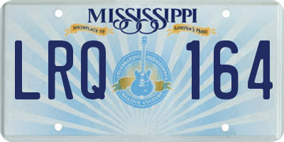 MS license plate LRQ164
