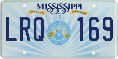 MS license plate LRQ169