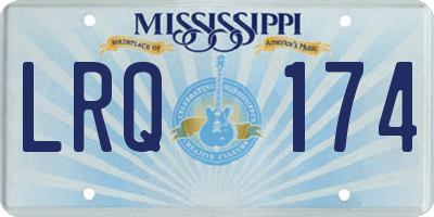 MS license plate LRQ174