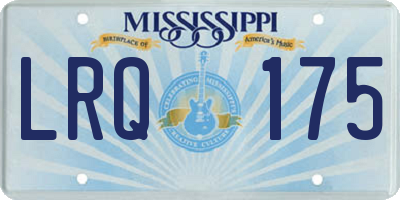 MS license plate LRQ175