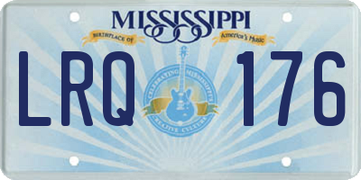 MS license plate LRQ176