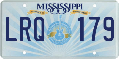 MS license plate LRQ179