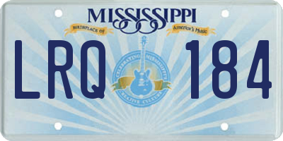 MS license plate LRQ184