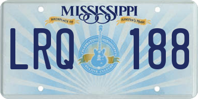 MS license plate LRQ188