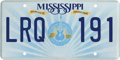 MS license plate LRQ191