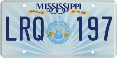 MS license plate LRQ197
