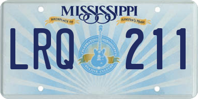 MS license plate LRQ211