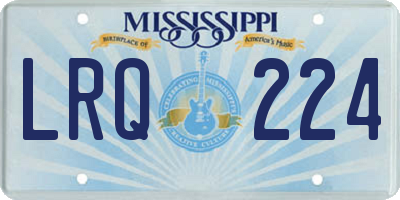 MS license plate LRQ224