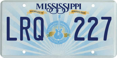 MS license plate LRQ227