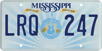 MS license plate LRQ247