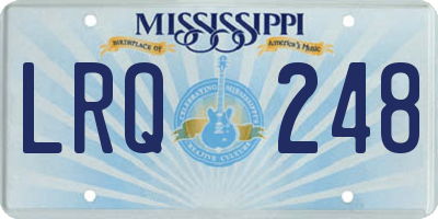 MS license plate LRQ248
