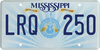 MS license plate LRQ250