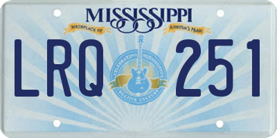 MS license plate LRQ251
