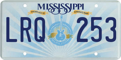 MS license plate LRQ253