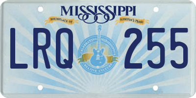 MS license plate LRQ255