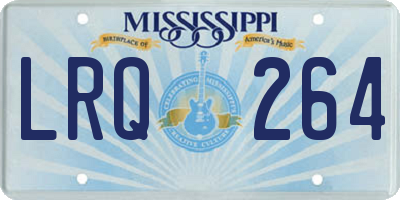 MS license plate LRQ264