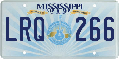MS license plate LRQ266