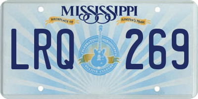 MS license plate LRQ269