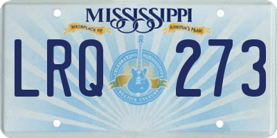 MS license plate LRQ273