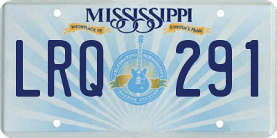 MS license plate LRQ291