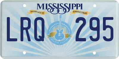 MS license plate LRQ295