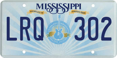 MS license plate LRQ302