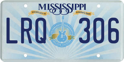 MS license plate LRQ306