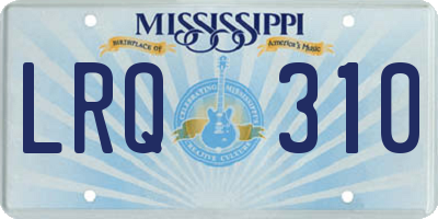 MS license plate LRQ310