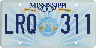 MS license plate LRQ311