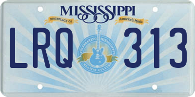 MS license plate LRQ313