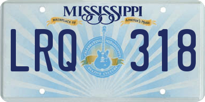 MS license plate LRQ318