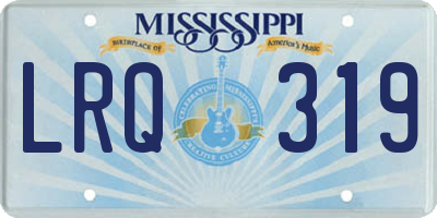 MS license plate LRQ319