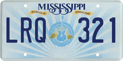 MS license plate LRQ321