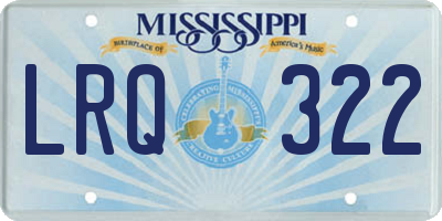 MS license plate LRQ322