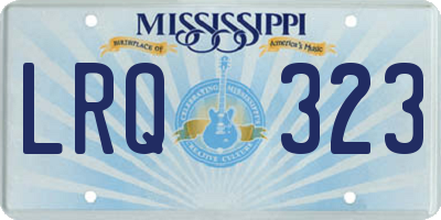 MS license plate LRQ323