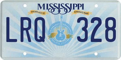 MS license plate LRQ328