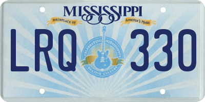 MS license plate LRQ330