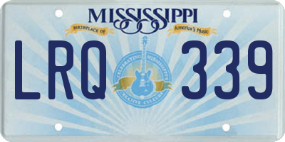 MS license plate LRQ339